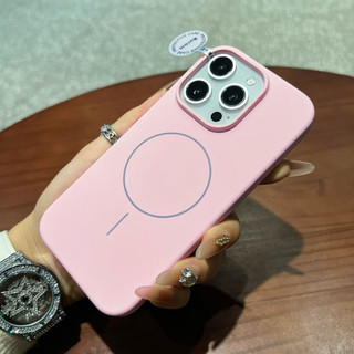 Ốp điện thoại hút từ tính vòng mỏng silicon lỏng tiên tiến phù hợp cho iPhone16 15 14 13 12 Pro Max camera chống sốc bảo vệ lỗ lớn chống rơi mặt sau mềm