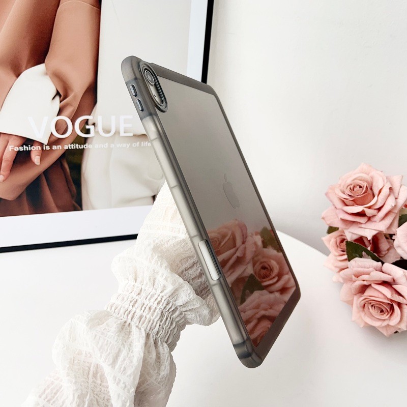 Vỏ Mềm Trong Suốt Cho IPad Mini 4 5 6 7 8 9 10 11 A16 Air2 Air3 Air4 Air5 10.9 "IPad10.2" Pro11 Pro12,9 Air M2 M3 M4 Pro 11 13 2024 2025 Bao Khe Cắm Bút Chì
