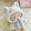 Quần áo búp bê Cotton FUHUIOT 10cm, Bộ đồ dễ thương Trang phục quần áo búp bê 20cm, Không có thuộc tính Quần áo búp bê Áo choàng sang trọng Trang phục Bộ quần áo búp bê màu xanh Quà tặng trẻ em