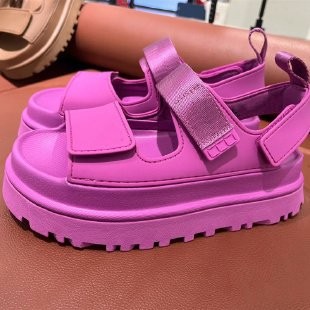 Giày Sandal Ug Nền Tảng Châu Âu Mỹ Mùa Hè Nữ Giày Nền Tảng Mở Mũi Velcro Khóa Dép