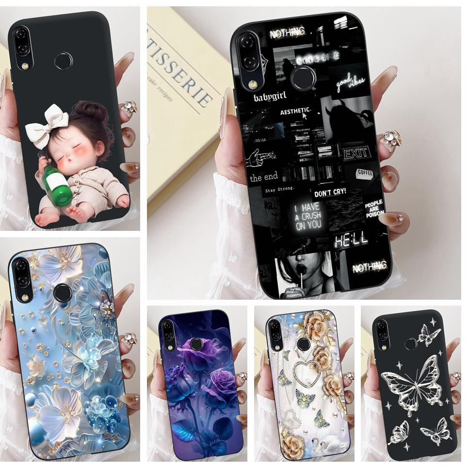 Họa tiết thời trang Vỏ động vật đáng yêu hoa cho ASUS Zenfone 5 5Z ZE620KL ZS620KL Vỏ điện thoại Vỏ silicon lỏng mềm mờ