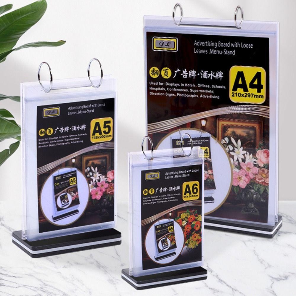 Giá đỡ màn hình máy tính để bàn GETVOW, Giá đỡ thẻ bưu thiếp Acrylic A4 / A5 / A6, Màn hình đa góc Thiết kế xoay trang Đơn rời Giá trưng bày nhãn trưng bày Phòng trưng bày