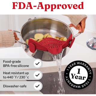 Dụng Cụ Lọc Nồi Silicon Snap N Strain Dụng Cụ Lọc Pasta Kẹp Có Thể Điều Chỉnh Cho Nồi Chảo Và Bát Dụng Cụ Lọc Nhà Bếp Lớn Màu Đỏ 1 Bộ silicone chống trượt thay thế nhỏ gọn dễ làm sạch