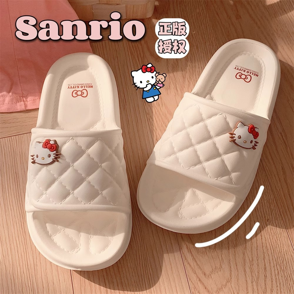 XIXITIAO Sanrio Dép Sanrio Co-Branded HelloKitty Dép Chống Trơn Trượt EVA Đế Mềm Giày Gia Đình Nữ
