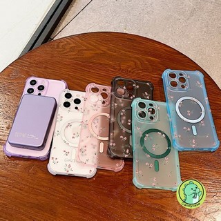 Ốp Điện Thoại Sương Đá Từ Tính Cho Vivo V50 Lite V50E V40 V30 V29 V27 V27E V25 V23 V21 Pro Lite 5G 4G Matte Cover Dễ Thương Ins Style Flower Soft AirBag Vỏ Chống Rơi