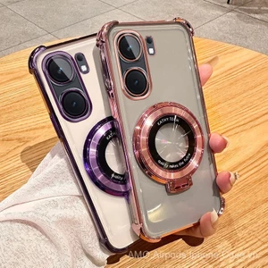 Dành Cho Redmi Turbo 4 Pro Turbo 3, Ốp Điện Thoại Mềm TPU Mạ Điện Có Giá Đỡ Từ Tính