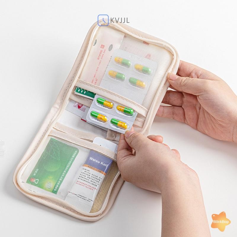 [KvJJL-t] Túi đựng thuốc y tế có thể gập lại di động có khóa kéo Bộ dụng cụ sơ cứu sắp xếp Túi lưu trữ du lịch ngoài trời Quà tặng mới