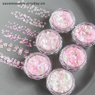 [savemoneyeveryday] Móng tay nghệ thuật Sequins Nàng tiên cá không đều Sequins Fine Sparkle Dày Mỏng Hỗn hợp Ngôi sao Sequins Trang trí móng tay [vn]