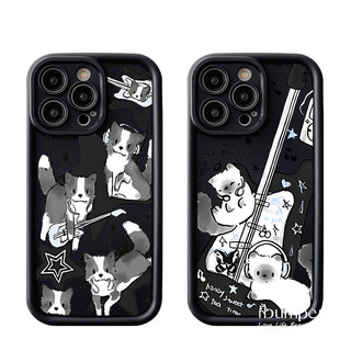 ibumpers Ốp Điện Thoại iPhone Hoạt Hình Hợp Thời Trang Họa Tiết Chó Con Ốp Lưng Dày Dặn Silicon Mềm Chống Rơi Chống Sốc Cho IPhone 16 15 14 12 13 11 Pro Max IP 7 8 Plus X XS XR