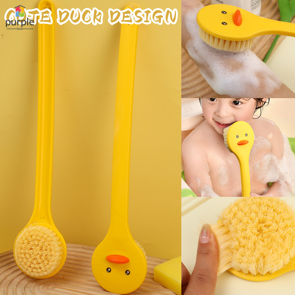 Sáng Tạo Dễ Thương Vịt Tắm Bàn Chải Tay Cầm Dài Màu Vàng Boby Chà Dụng Cụ Treo Lỗ Da Máy Mát Xa Tắm Chà Boby Vệ Sinh