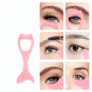 Mascara Eyeliner Guard 2 trong 1 Silicone Lash Shield Applicator có lược lông mi để trang điểm mắt Sử dụng màu hồng tái sử dụng chính xác dễ làm sạch phù hợp dùng cho gia đình căn hộ văn phòng và không gian nhỏ