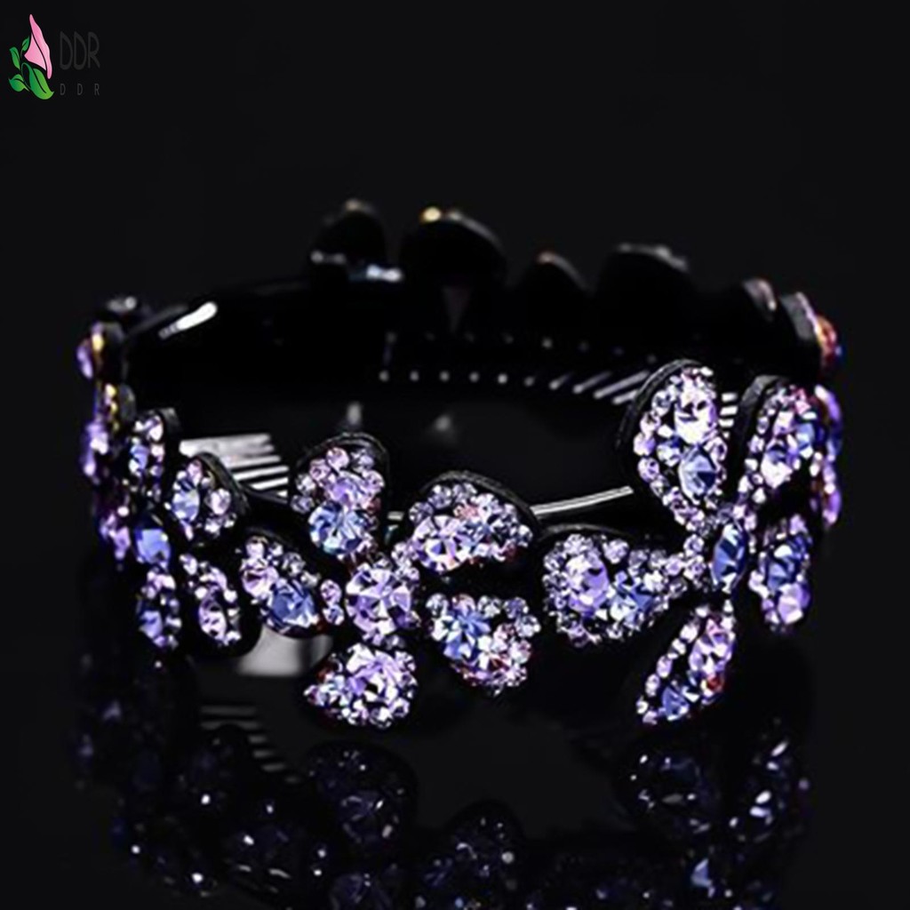 Bling Bun Kẹp Với Kim Cương Giả Trang Trí Tổ Barrettes Phụ Kiện Tóc Cho Nữ và Bé Gái Sử Dụng Hàng Ngày