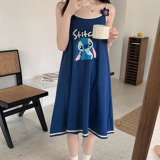 Váy in hình Stitch hoạt hình, phù hợp mặc ở nhà hoặc đi chơi