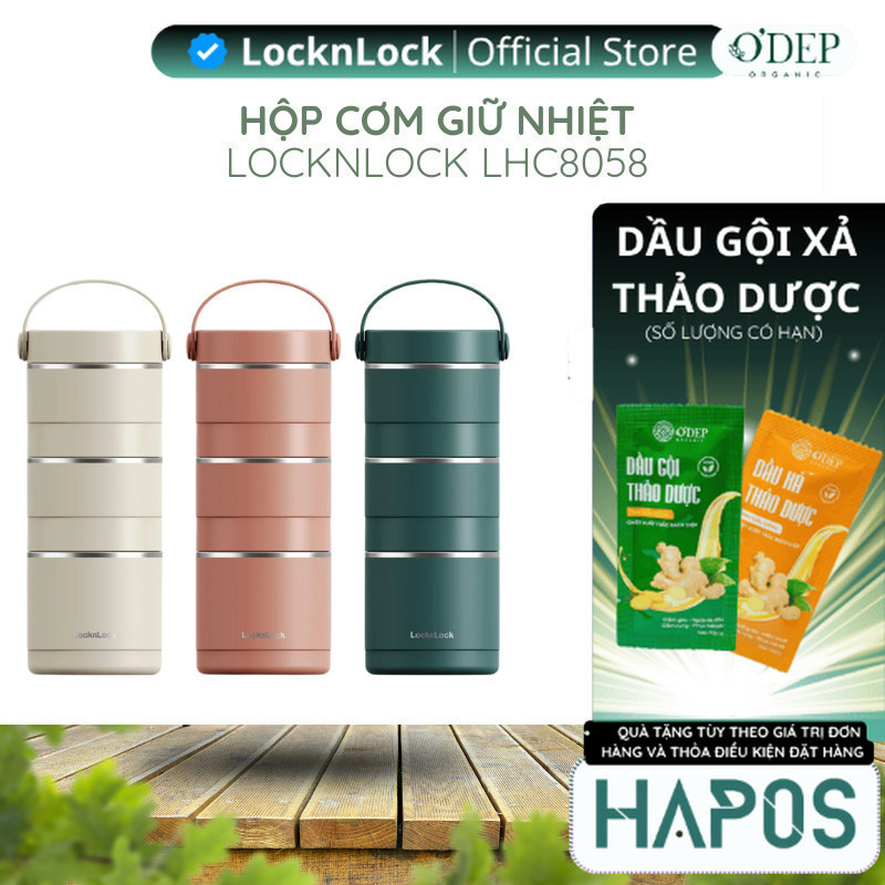 Hộp cơm giữ nhiệt LocknLock Chính hãng có thể xếp chồng LHC8058 - HAPOS ...