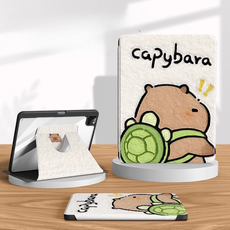 Ốp Bảo Vệ Cho Samsung Galaxy Tab A9 Plus Tab S6 lite 10.4 Inch Tab A7 lite S9plus / s10plus 12.4inch S9 FE + S7plus / S8plus S10ULTRA A9 + Vỏ Acrylic Xoay Phong Cách Sách