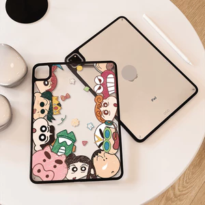 Ốp Lưng Acrylic Cứng Gia Đình Vui Nhộn Cho Mini6 Mini7 A17Pro IPad 5 6 7 8 9 10 11 A16 Air 2 3 4 5 6 Air 11 M2 Pro10.5 10.2 "Pro11 2018 2020 2021 2022 M4 Pro13 2024 2025