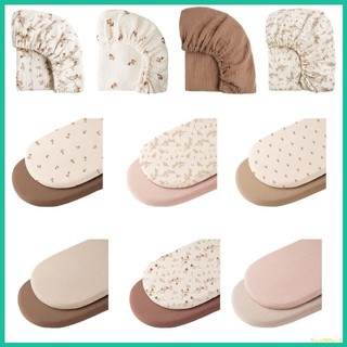 Innlike1 1 2 Chiếc Thoải Mái Cũi Trang Bị Tấm Cho Trẻ Sơ Sinh Mềm Mại Thoáng Khí Bassinet Phù Hợp Với Giường Cho Bé Mầm Non Chăn Ga Gối
