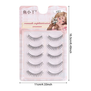 Người Phụ Nữ DIY Anime Full Strip Mi Tự Nhiên Spiky Wispy Dày Mắt Mi Để Mở Rộng Đôi Mắt Của Bạn Tự Nhiên