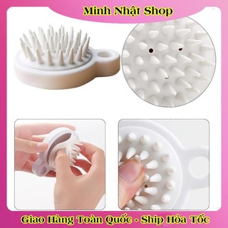 [1chiếc] Lược gội đầu silicon mát xa da đầu, giảm rụng kích thích mọc tóc