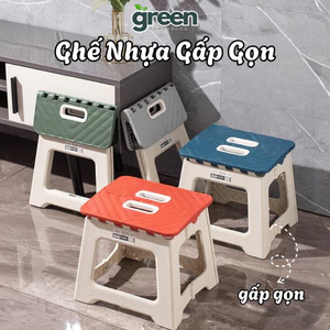 Ghế đẩu gấp gọn chất liệu nhựa PP cao cấp DINO, Ghế gấp gọn cầm tay mang đi du lịch tiện lợi