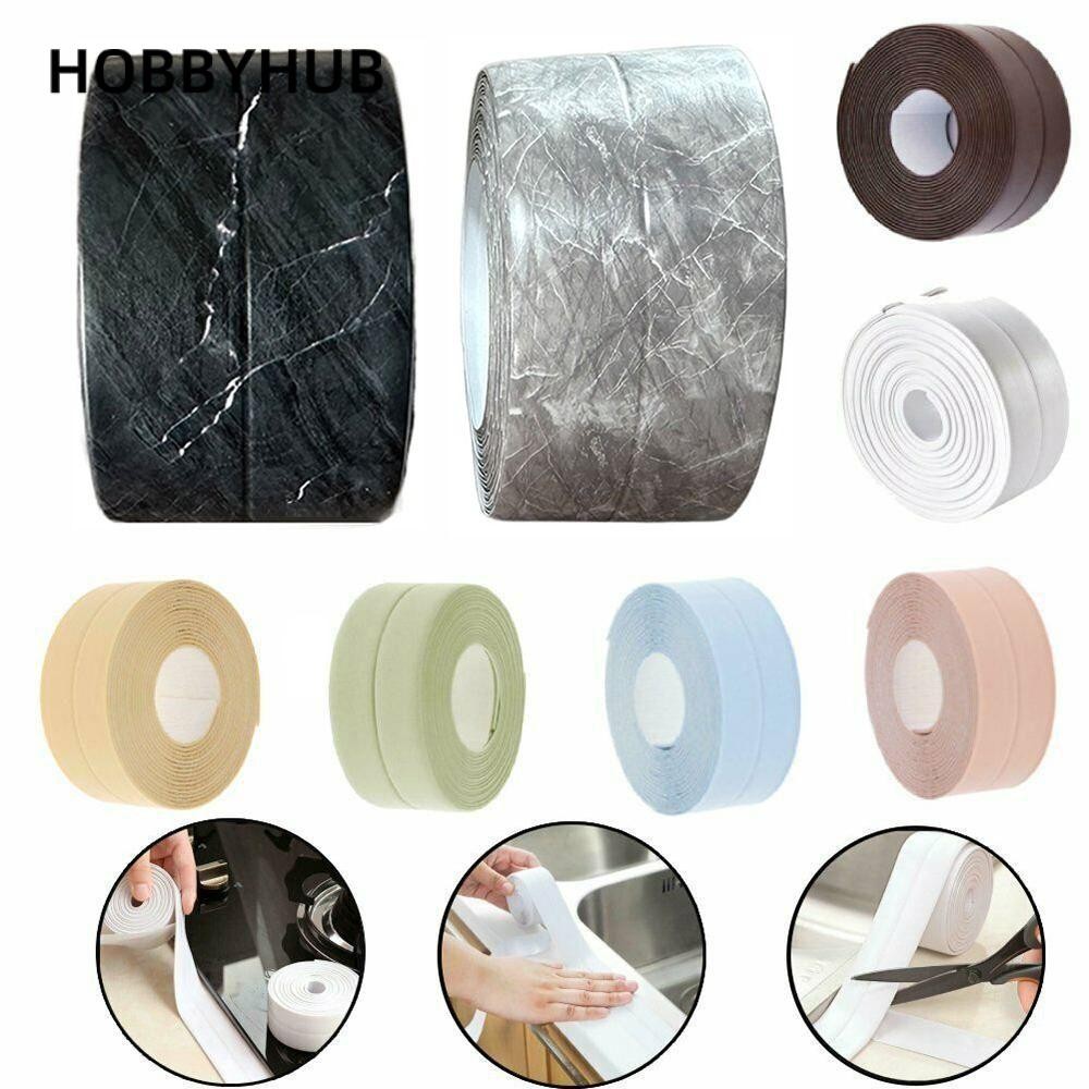 Dây bịt kín nhà bếp HOBBYHUB, Băng keo trang trí chống nấm mốc, Máy dán gạch tắm mặt bàn đầy màu sắc tự dính chuyên nghiệp Hộ gia đình