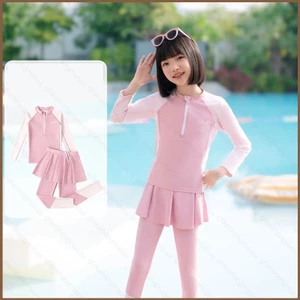 Bộ đồ bơi dài tay YT2 cho bé gái Bảo vệ tia cực tím thoải mái cho trẻ em cho hoạt động bể bơi và bãi biển TY2