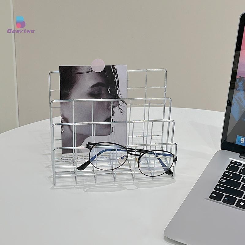 < beartwo > Ins Bàn Sắt Tối Giản Để Bàn Sắp Xếp Giá Sắp Xếp Kim Loại Giá Sách Để Bàn Đa Năng Giá Để Đồ Đẹp