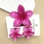 BORAGETE 3 Cái / bộ Vuốt Tóc, Kẹp Tóc Hoa Chuyển Màu Hoa Hawaii, Phụ Kiện Tóc Acrylic Nhiều Màu Sắc Đi Biển