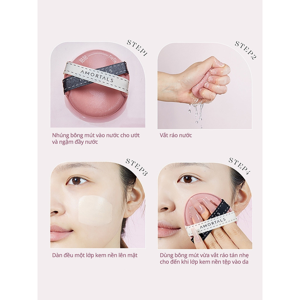 Bộ 3 Bông Mút Tán Kem Nền Amortals Black Pink Chính Hãng – Tán Nền Mịn, Bám Da Cực Tốt | BigBuy360 - bigbuy360.vn