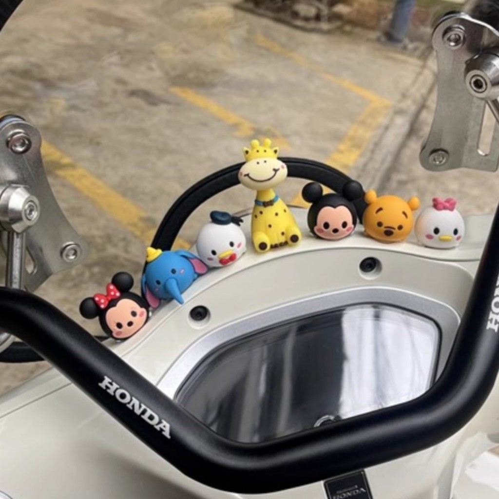 Trang trí xe điện treo gương chiếu hậu, búp bê trang trí, đồ chơi nhồi bông xe máy, phụ kiện trang trí dễ thương