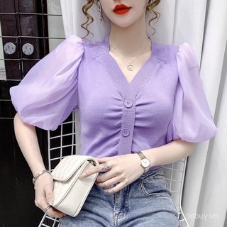 Áo blouse đan hiện đại Filipiniana cho phụ nữ, cổ vuông, tay phồng, áo blouse Barong
