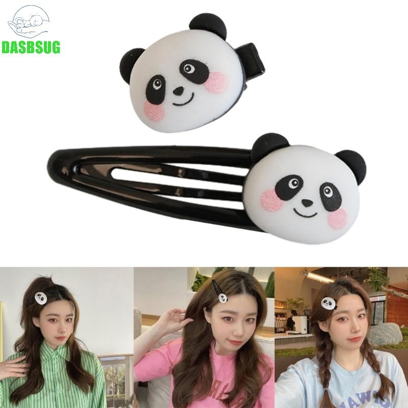 DASBSUG Mini Panda Kẹp Tóc Phụ Kiện Dây Buộc Tóc Ngọt Ngào Ngộ Nghĩnh Cho Bé Gái