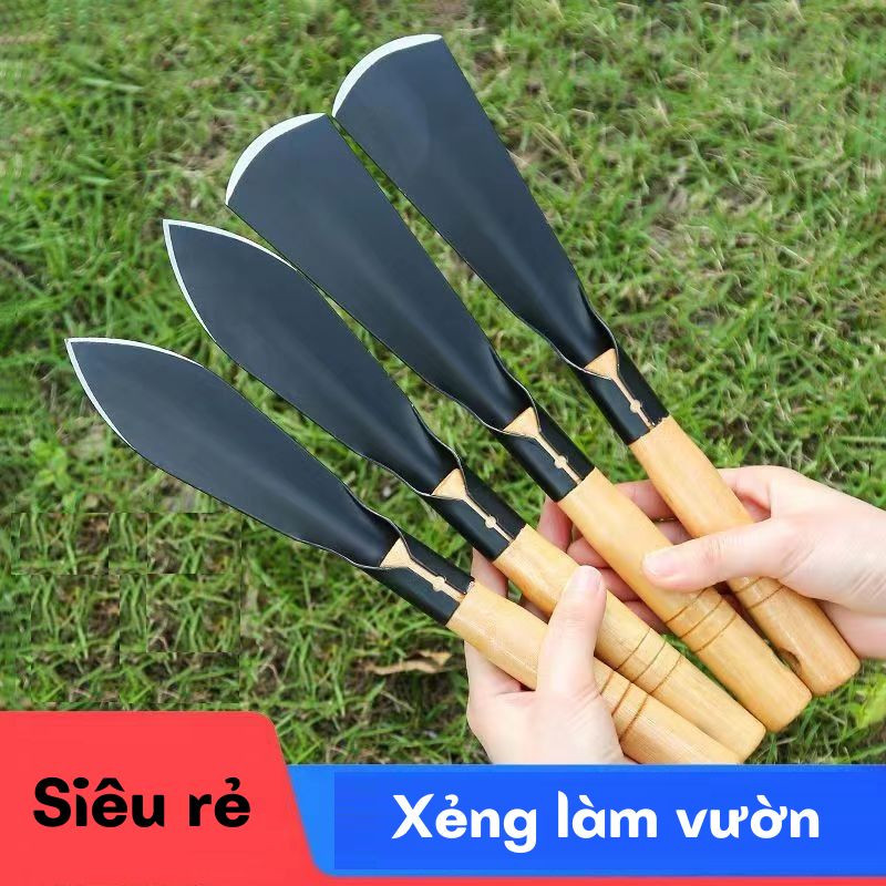Xẻng Làm Vườn, Xẻng Đào Đất Trồng Cây Đầu Tròn, Xẻng Đầu Nhọn, Bộ Dụng Cụ Làm Vườn Xới Cỏ Nhỏ Gọn, Tiện Lợi - FE123