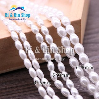 Hạt Trai Chuỗi Ngọc Nhân Tạo Hình Lu Thống Làm Dây Chuyền, Vòng Tay, Trang Sức Handmade
