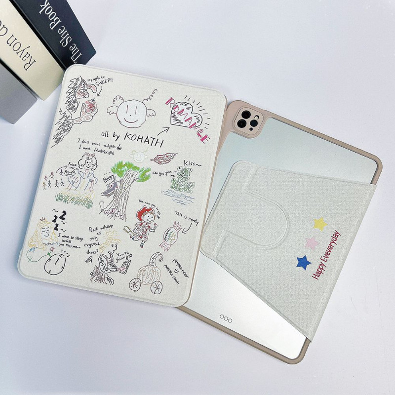 Ốp bảo vệ cho Samsung Galaxy S7plus / S8plus Tab A9 Plus S9 FE + S10ULTRA Tab A7 lite Tab S6 lite 10.4 inch Vỏ Acrylic xoay có khe cắm bút
