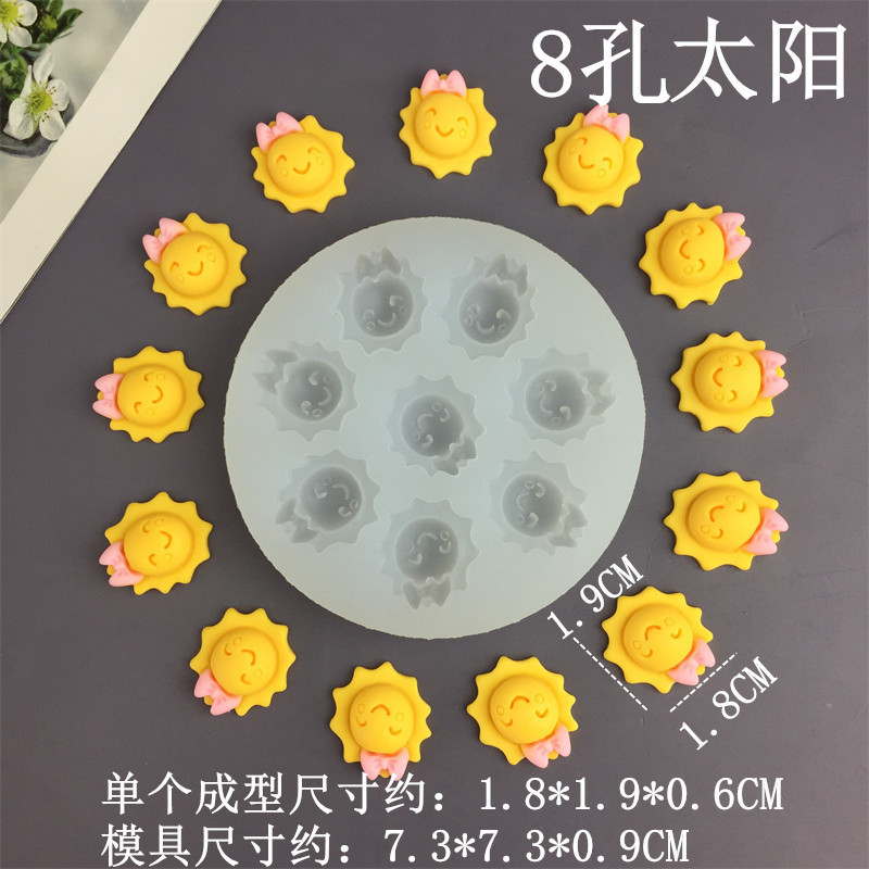 Mặt Trăng Mây Ngôi Sao Cầu Vồng Vương Miện Hình Khuôn Silicon DIY Chocolate Fondant Mousse Bánh Trang Trí Khuôn Làm Bánh Dụng Cụ