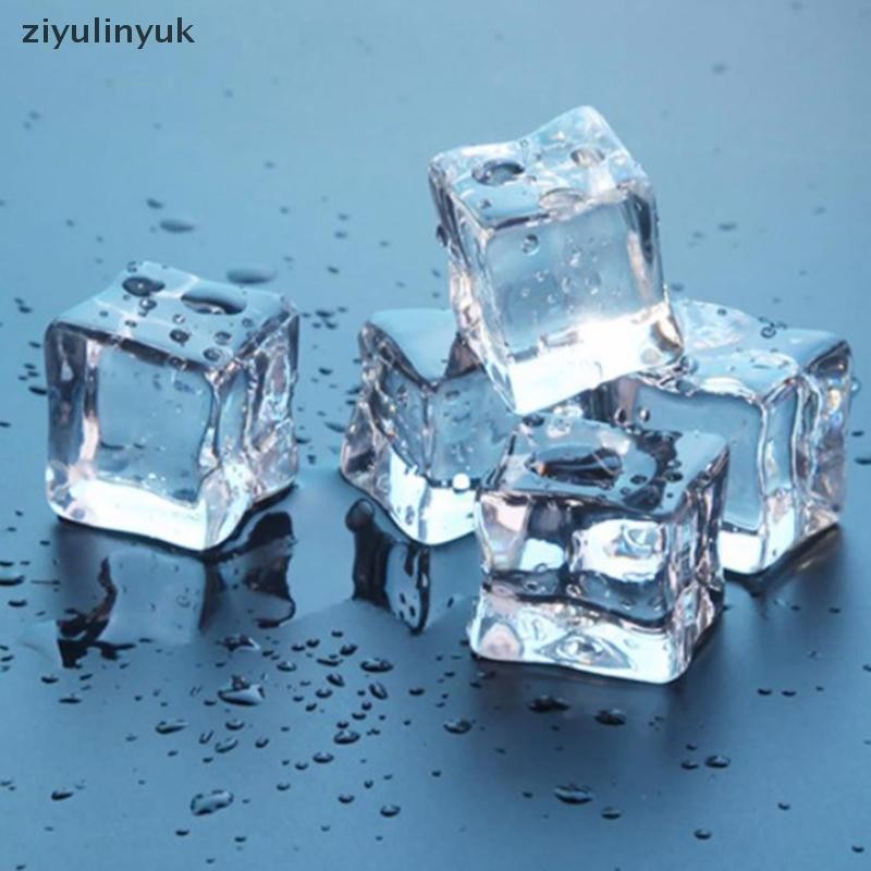 Ziyulinyuk 16 Chiếc 17 Mm 20 Mm Nhân Tạo Acrylic Hình Vuông Đá Viên Đạo Cụ Chụp Ảnh EN