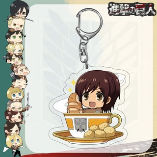 Attack On Titan Eren Yeager Mikasa Ackerman Fan Anime Accessories Anime Character Acrylic Key Chain