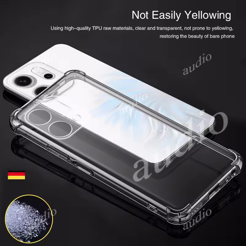 Ốp điện thoại TPU mềm chống rơi bốn góc chống sốc OPPO Reno14 F 5G cho Oppo Reno 14F 5G Silicon mềm bảo vệ trong suốt Ốp lưng cho OPPO Reno14F OppoReno14 F 5G Coque