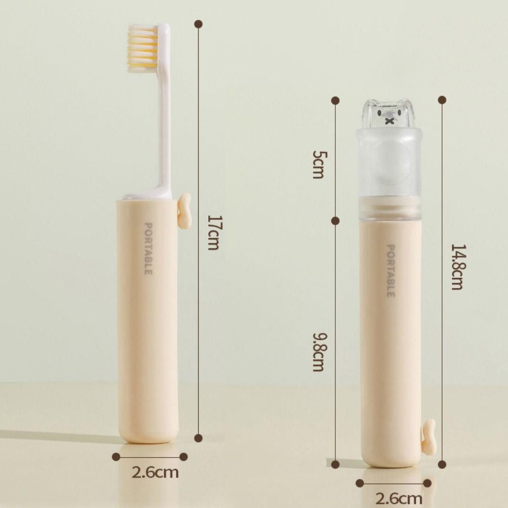 Hộp đựng kem đánh răng BAMBOOB, Bàn chải đánh răng du lịch Mini 2 trong 1, Bộ bàn chải đánh răng có thể gập lại di động sáng tạo dành cho du lịch cắm trại ngoài trời
