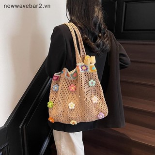 [Mới] Túi Tote dệt hoa Boho Túi đeo vai du lịch thông thường thời trang mùa hè dành cho nữ Túi mua sắm sức chứa lớn.