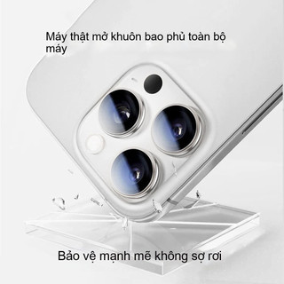 Kính bảo vệ camera iPhone kính cường lực 9H chống trầy viền lấp lánh cho iPhone 17 Air 16 15 14 13 12 11 Pro Max