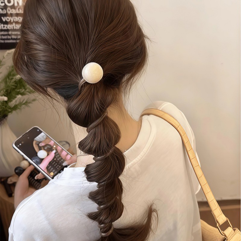 Dây Điện Thoại Retro Dây Buộc Tóc 2026 Phong Cách Mới Cao Cấp Cảm Giác Buộc Tóc Nữ