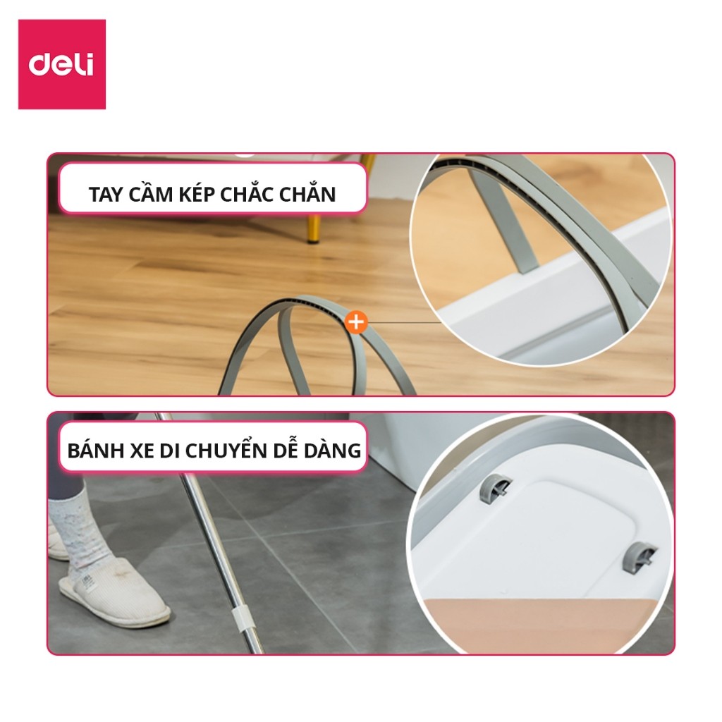 Xô Gấp Gọn Đa Năng Silicon DELIxVusign - Thiết kế thông minh vệ sinh nhà cửa, giặt cây lau nhà, chùi kính, xô ô tô