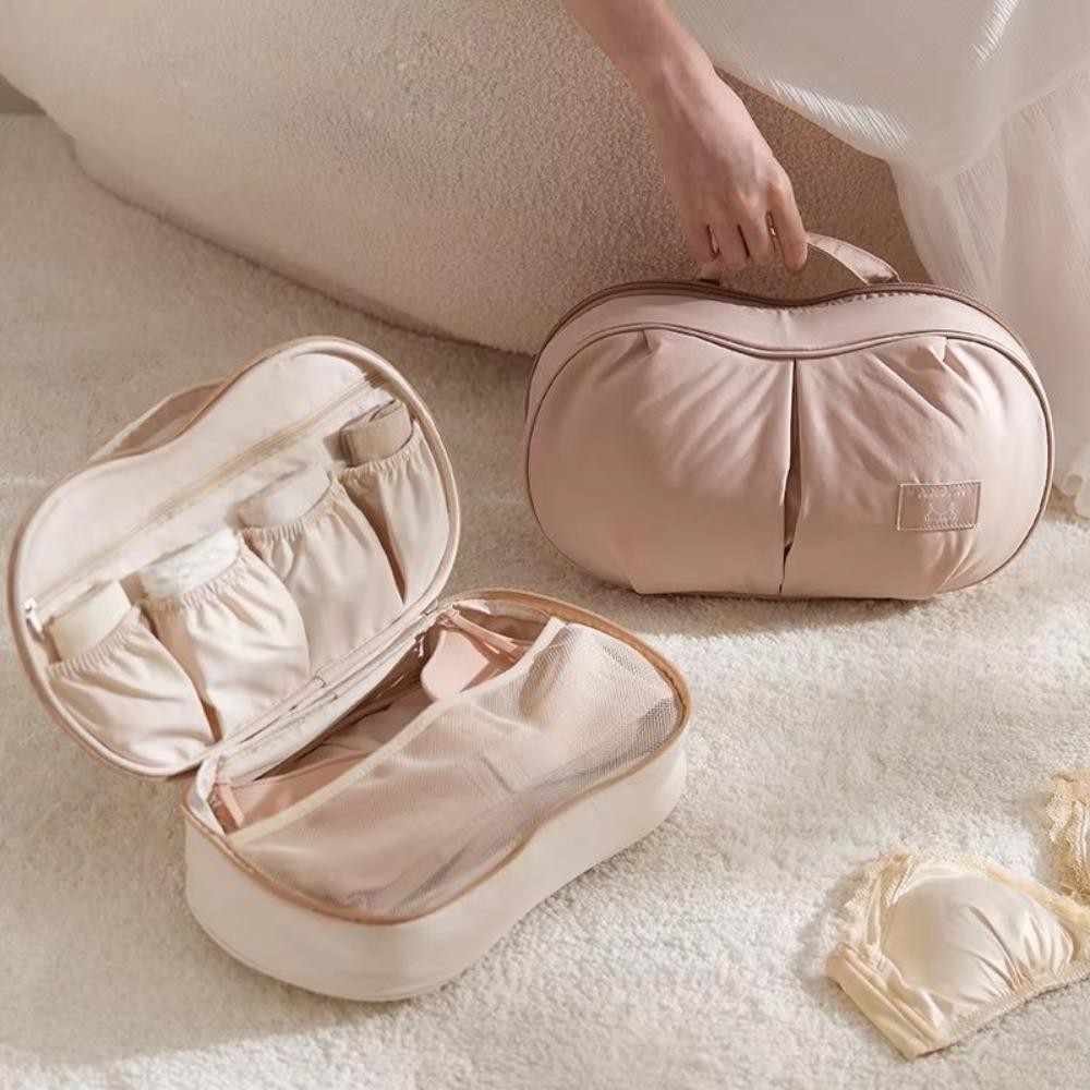Túi đựng áo ngực HOBBYIN, Hộp đựng đồ lót di động màu trơn, Bộ chia tất dung lượng cao Phụ kiện du lịch Du lịch