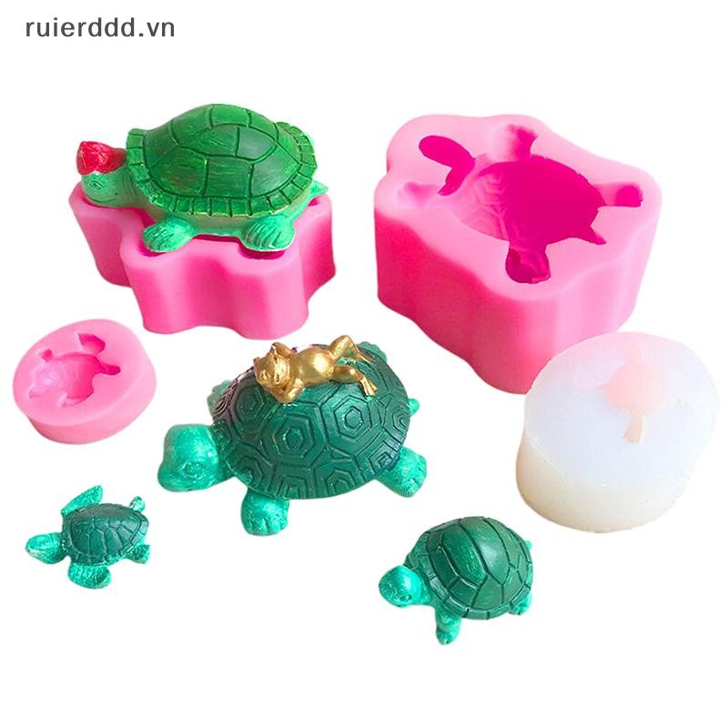 # ruierdd # Khuôn silicon hình con rùa dễ thương theo chủ đề đại dương Nhựa rùa tái sử dụng Khuôn Epoxy Mousse Khuôn nướng bánh sô cô la.