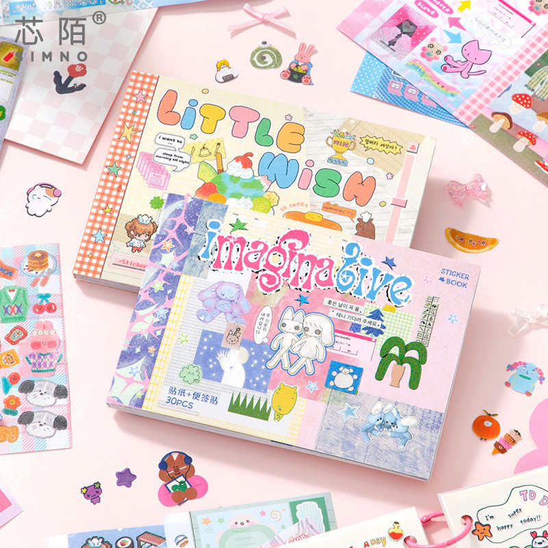 Stickers - Sổ 30 Tờ Nhãn Dán SIMNO Stickers Book Đa Dạng Chất Liệu Cực ...