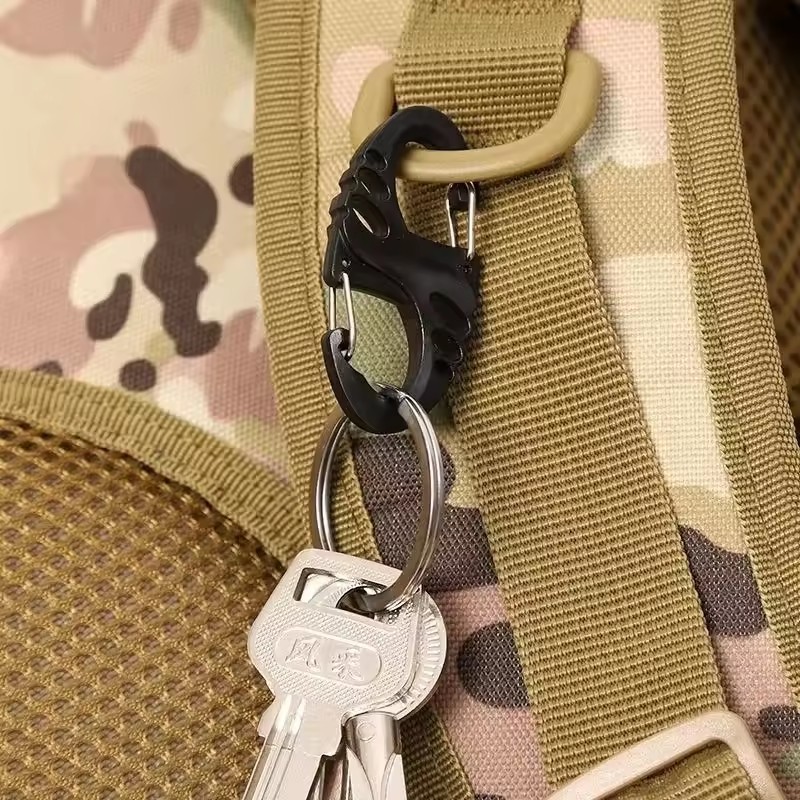 2 / 4 Ba Lô Cắm Trại Di Động Hình Chữ S Khóa Móc Khóa Ngoài Trời Paracord Dây DIY Phụ Kiện