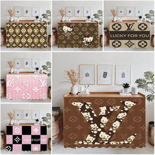 LV Light Phong cách sang trọng Rèm tủ Polyester họa tiết thương hiệu cao cấp, Rèm chống bụi nhà bếp và rèm xấu xí chống dầu, chống thấm nước và dễ lau chùi (không bao gồm thanh)