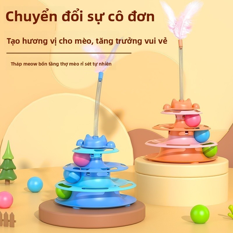 Đồ chơi xoay cho mèo，Đồ chơi tương tác Thú cưng，Bàn xoay Mèo，ồ chơi mèo ...
